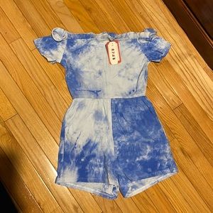 NWT Blue Tie Dye Romper